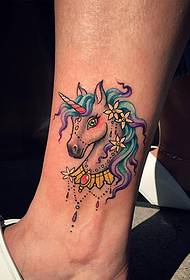 chidendene Zojambula za tattoo ya unicorn