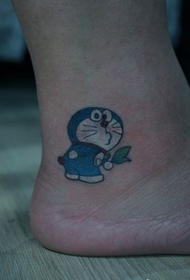 small jingle pattern tattoo on the heel