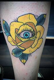 borjú rózsa szeme tetoválás minta