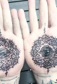 візерунок татуювання очей долоні ванілі