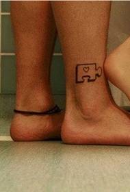 ankle couple puzzle tattoo picture