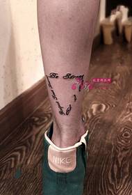 Creative English Triangle Ankle Tattoo Picture