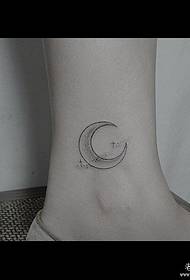 крак малък свеж точка трън звезда луна татуировка модел