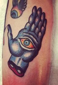 double big arm tattoo male big arm on colored palm tattoo picture