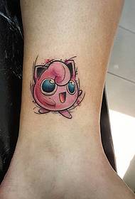 caviglia 丁 卡通 modello di tatuaggio dipinto cartone animato