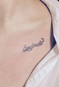 simple without losing the sexy clavicle tattoo