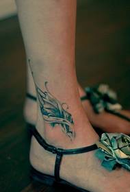single-winged angel winged ankle tattoo