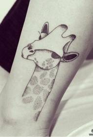 Modèle de tatouage à la cheville et à la girafe