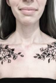 ຮູບແຕ້ມ tattoo clavicle ຂອງເອີຣົບສະແດງຮູບແຕ້ມ tattoo ແບບງ່າຍດາຍຫຼາຍສາຍແບບເອີຣົບແລະອາເມລິກາຮູບແບບ tattoo clavicle