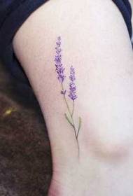 ankle lavender tattoo
