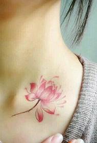 musikana clavicle lotus tattoo maitiro