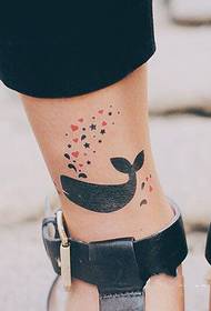 whale star art tattoo tattoo sticker