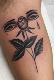 tattoo tattoo badag lalaki jalu panangan luhureun panon luhur sareng gambar tato kembang