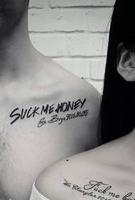 wax yar oo cusub oo ka hooseeya koodhka 'collarbone Coupe tattoo tattoo'