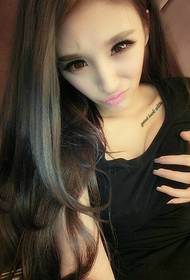 Tato Inggris cilik lan elegan Inggris 89025 - tato Inggris clavicle sing seger lan sederhana