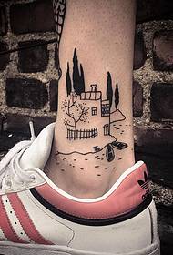 ilustrador de tornozelo tatuagem tatuagem padrão de tatuagem