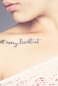 beauty clavicle Simple tatuazh anglisht