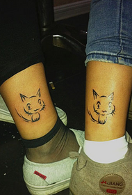 çifte në kyçin e këmbës cute Tattoo Cat Cute