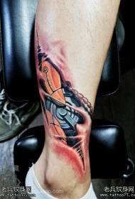 I-Foot Colour Mechanical 3D Tattoo iphethini