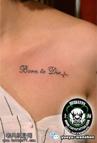 chiaro modello di tatuaggio inglese piccolo fresco