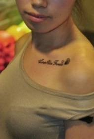 clavicle fesyen corak tatu surat berlian