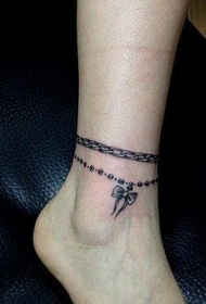 babae ankle bow anklet tattoo