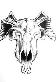 وسيم الماعز الجمجمة وشم صورة مخطوطة