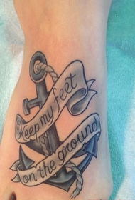 instep anchor hunhu fashoni tattoo