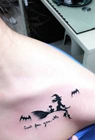 皙 white clavicle creative personality tattoo picture