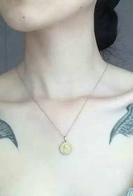 matahum nga diosa nga clavicle sa duha ka mga kilid sa tattoo sa personalidad nga mga tattoo sa tattoo