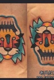 orkatila eskola zaharra marrazki biziduna tigre tatuaje eredua