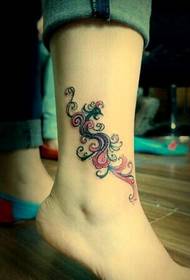 láb gyönyörű főnix totem tetoválás