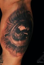 Реалистични узорак тетоваже очију с црним руком сиве стилове