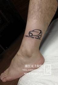 Τα πόδια χαριτωμένο τατουάζ προσωπικότητα αυτοκινήτου