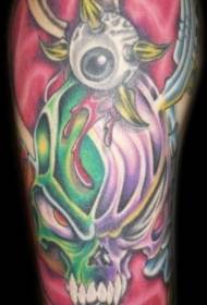 big arm scorpion and eyeball mechanical painted tattoo pattern