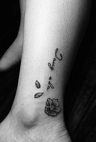 ndogo safi ya nje ya mfano wa tattoo ya Kiingereza 89579 - ndogo safi ya plum maua ya tatoo ni nzuri sana