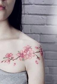 clear beauty clavicle tattoo pattern