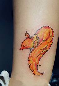 Ŝablono pri tatuaje de rakoko de Firefox