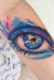 ein paar super realistische 3d realistische big eyes tattoo design works