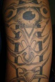 fekete szürke szemgolyó és csontváz tetoválás minta