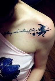 lítið og glæsilegt clavicle enskt húðflúrmynstur