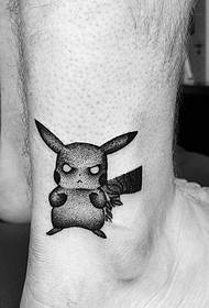 Wzór tatuażu kostki Pikachu