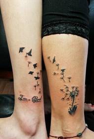 an beautiful dandelion tattoo