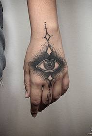 Hand zurück Schule Auge schwarz grau Tattoo Tattoo Muster