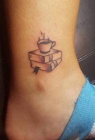 boys ankles on black pricks geometric simple line cups and books tattoo pictures