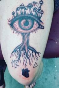 coscia tatuaggio tradizionale ragazza cosce Occhi e immagini di tatuaggi di grandi alberi