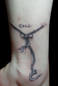 Намунаи Anklet Tattoo Bow