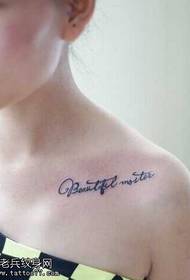 modello di tatuaggio personaggio inglese clavicola