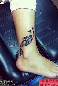 manyoya ya kike ya ankle Yan muundo wa tattoo