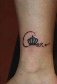 enkels pragtige kroon Engelse tatoeëring